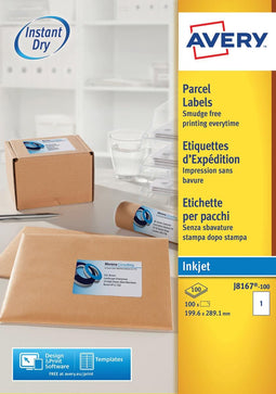 Avery J8167-10 adresetiketten ft 199,6 x 289,1 mm (b x h), 10 etiketten, wit
