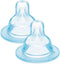 Zuiger, maat 1, langzame stroom, gemaakt van SkinSoft silicone, vanaf 0 maanden, 2 stuks