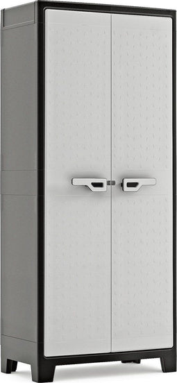 Keter Titan Hoge Kast - 4 Planken - 80x44x182cm - Zwart/Grijs