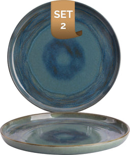 Palmer Bord Miami 28 cm Groen Stoneware 2 stuks