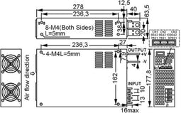 Mean Well RSP-3000-24 - Schakelnetvoeding 24 V/DC 125 A 3000 W - Actief PFC-filter en ventilator