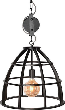 LABEL51 Hanglamp Fuse - Staal - Industrieel - 47x47x42 cm - Zwart