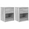 vidaXL - Nachtkastjes - 2 - st - met - lade - 40x34x50 - cm - grijs - sonoma - eiken