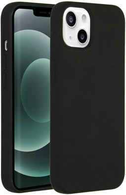 Accezz Liquid Silicone Backcover - iPhone 13 Mini - Schokabsorberend - Zwart