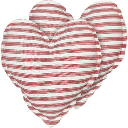 RUBIA - Sierkussen set van 2 - Wit/Rood - 45 x 45 cm - Katoen