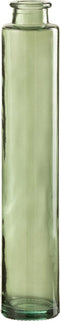 J-Line vaas Azalea - glas - groen - 6 stuks - 32 cm hoog