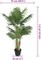 vidaXL - Kunstpalmboom - met - 3 - stammen - 120 - cm - polypropeen - groen