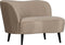WOOOD Sara Loungefauteuil Rechts - Velvet - Khaki - 71x112x81