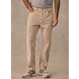 Albano - Fluwelen Herenbroek - Recht - 100% biologisch katoen - Licht beige - Maat 34