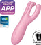 Satisfyer, vibrator, oplegvibrator, 'Treesome 4', 14 cm, met app, 3 motoren, voor stimulatie van clitoris en schaamlippen