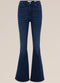 WE Fashion - High Rise Flared Jeans - Super Stretch - Blue Ridge