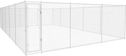 vidaXL - Hondenkennel - voor - buiten - 950x570x185 - cm - gegalvaniseerd - staal