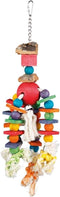 Trixie speelgoed aan ketting touw & kralen hout / kurk 35 cm