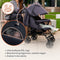 Lionelo Elia - Buggy - Lichte 7kg Duurzame Kinderwagen 5-Punts Gordel Verstelbare Rugleuning Muskietennet Groen