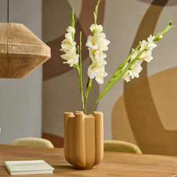 Emerald Kunstbloem Gladiolus Spray - Polyester - Wit - 0 x 93 x 0 cm (BxHxD)
