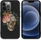 iMoshion Hoesje Geschikt voor iPhone 13 Pro Hoesje Siliconen - iMoshion Design hoesje - Zwart / Flower Skull