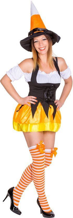 dressforfun Lady - Halloween-vrouwenkostuum - Verleidelijk kleed met hoed en sokken