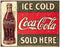 Retro Metal sign Ice Cold Coca-Cola Sold Here