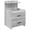 Nachtkastje met 2 lades 40x36,5x62 cm grijs sonoma eiken