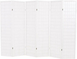vidaXL - Kamerscherm - inklapbaar - Japanse - stijl - 240x170 - cm - wit