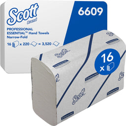 Scott - Handdoek 2-laags 212x186mm 16x220st wit 6609