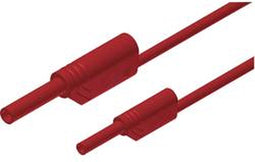 SKS Hirschmann MAL S WS 2-4 100/1 Veiligheidsmeetsnoer Banaanstekker 4 mm Banaanstekker 2 mm 1.00 m Rood 1 stuk(s)