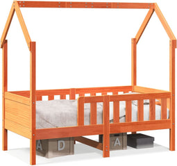 vidaXL - Bedhuis - wasbruin - massief - grenenhout - 80x160 - cm