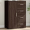 vidaXL - Dressoir - 60x31x84 - cm - bewerkt - hout - bruin - eikenkleur