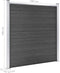 vidaXL - Schuttingpanelenset - 699x186 - cm - HKC - zwart