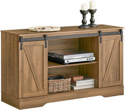 SoBuy FSB60-BR - Onderkast - Bruine Buffetkast met Schuifdeur en Wielen - 120 x 40 x 70 cm