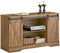 SoBuy FSB60-BR - Onderkast - Bruine Buffetkast met Schuifdeur en Wielen - 120 x 40 x 70 cm