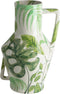 Return to Sender | Vaas Large 45 cm Jungle print handgeschilderd met handvat - Bloemenvaas