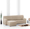 Hoes voor chaise longue met korte armleuning links Eysa ROC Beige 120 x 120 x 360 cm
