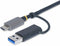 Startech.com FCREADMICRO3V2 - USB 3.0 Multi-Media Geheugenkaart Lezer - USB-C en USB-A - Grijs