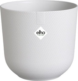 Elho Jazz Rond 19 Bloempot - 100% Gerecycled Plastic - Ø 18.9 x H 17.6 cm - Zijdewit