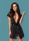 Obsessive Kimono & String - Erotische Kimono - Maat L/XL - Zwart