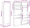 vidaXL - Sieradenkast - met - spiegel - wandgemonteerd - 37,5x10x106 - cm - wit