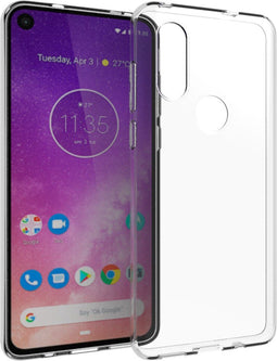 Accezz Hoesje Geschikt voor Motorola One Vision Hoesje Siliconen - Accezz Clear Backcover - Transparant
