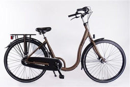 Aldo 28 inch lage instap fiets alu 3v remnaaf deore bruin