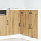 vidaXL - Keuken - onderkast - Kalmar - bewerkt - hout - artisanaal - eikenkleur