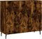 vidaXL - Dressoir - 90x34x80 - cm - bewerkt - hout - gerookt - eikenkleurig