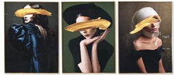 Schilderij DKD Home Decor Vrouw 60 x 3 x 80 cm Modern (3 Onderdelen)