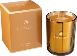 J-Line geurkaars Excellent - Golden Honey - glas - oker – medium - 80U