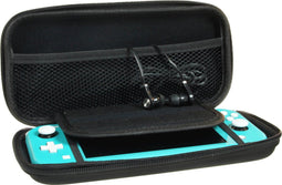 Qware Gaming Accessories Pack - Accessoires voor Nintendo Switch Lite - Hoes Oortjes Tempered Glass Gamecard Cases - Zwart