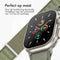 imoshion Nylon Alpine bandje - Geschikt voor Apple Watch 1, 2, 3, 4, 5, 6, 7, 8, 9, 10, SE, Ultra (2) - 44/45/46/49 mm - Olijfgroen - One Size