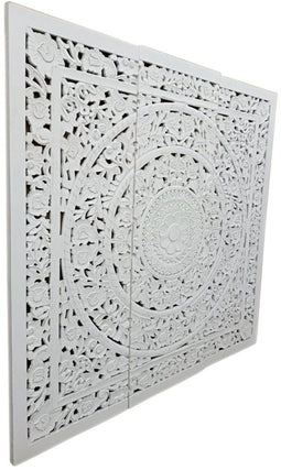 Esprit - Hoofdbord - Natuurlijk Hout MDF 180 x 3,5 x 180 cm - Wit