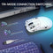 ATTACK SHARK R1 - Superlight Gamingmuis - 59g Ultralicht - PixArt PAW3311 Sensor - Draadloos BT & 2.4G + Bedraad - 6 Instelbare DPI Tot 18000 - Wit