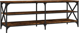 vidaXL - Tv-meubel - 140x40x50 - cm - bewerkt - hout - gerookt - eikenkleurig