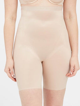 Spanx Thinstincts 2.0 - High Waisted Mid Thigh Short - Beige - Maat XL
