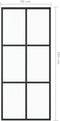 vidaXL - Schuifdeur - met - beslag - 90x205 - cm - aluminium - en - ESG-glas